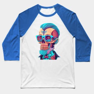 The Nerd Skull Head 1 Baseball T-Shirt